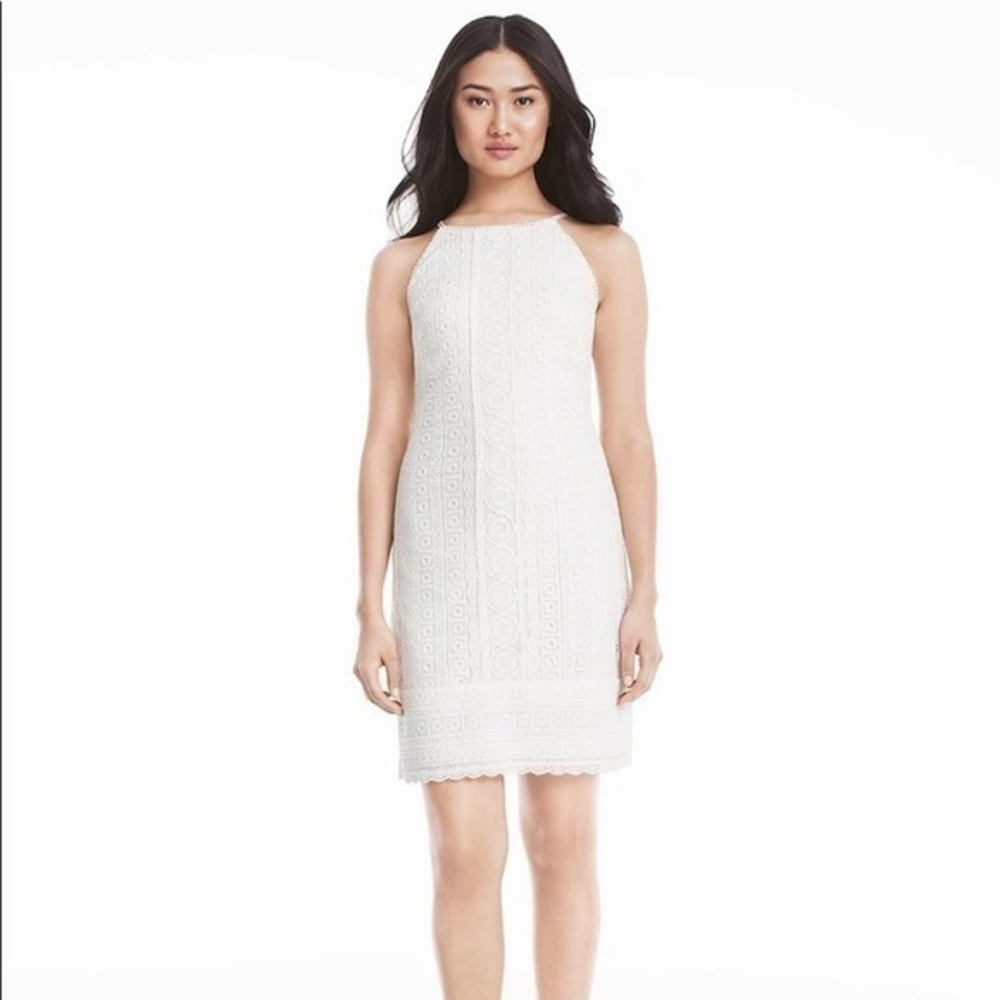 NWOT White House Black Market White Crochet Dress
